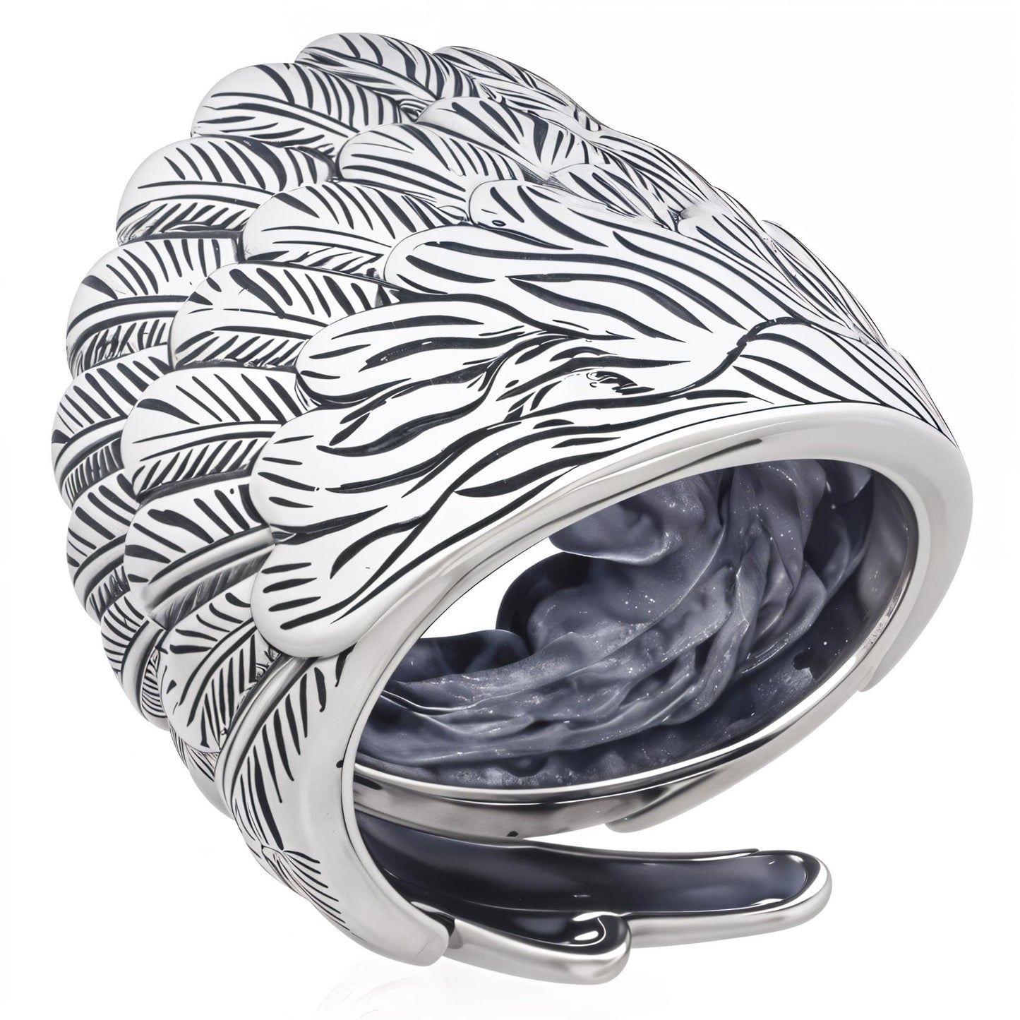 Heavy Silver Ring | Large Silver Ring | Feather Ring | Adjustable Ring | Bird Ring | Silver Feather Ring | Adjustable Silver Ring