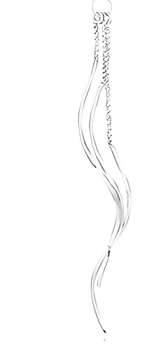Silver Chandelier Earrings with Twisted Wire on Box Chains | Elegant Dangle Earrings