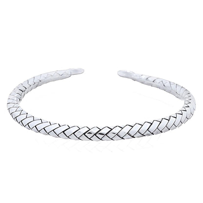 Silver Braided Bangle