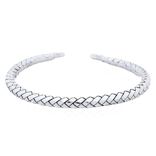 Silver Braided Bangle