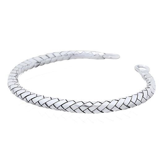 Silver Braided Bangle