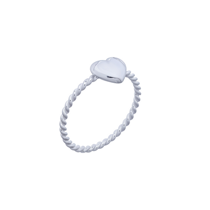 Twisted Rope Heart Ring