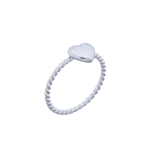 Twisted Rope Heart Ring