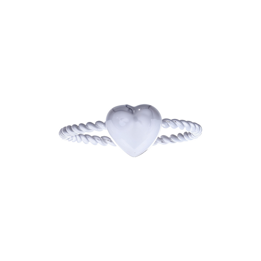 Twisted Rope Heart Ring